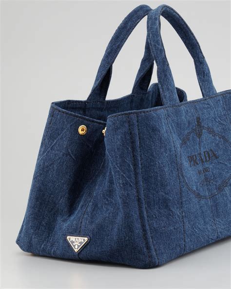 prada tote denim|Prada wicker tote bag.